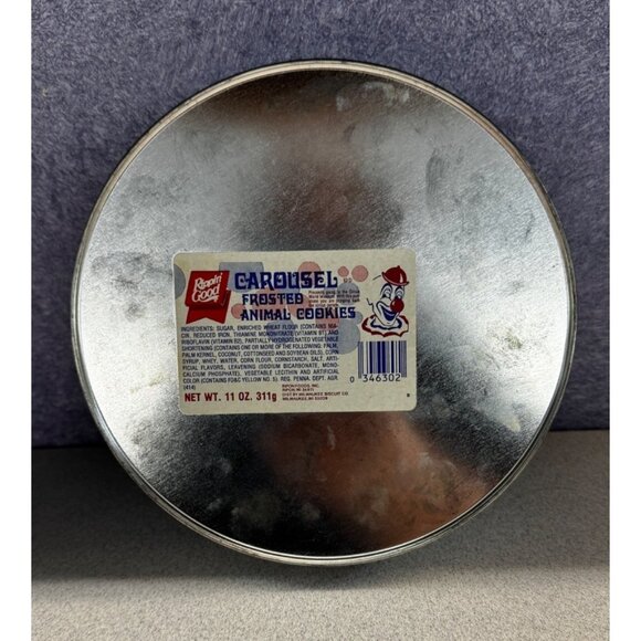 1986 The Great Milwaukee Circus Parade Commemorative Tin Carousel Frosted Animal - Picture 4 of 10